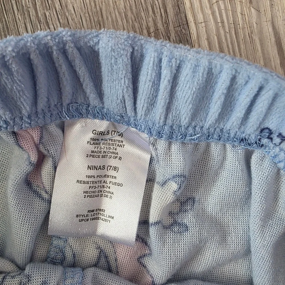 Disney Lilo & Stitch Girls‎ Blue Fleece Pajama Pants Size 7/8 LO171GLLWM